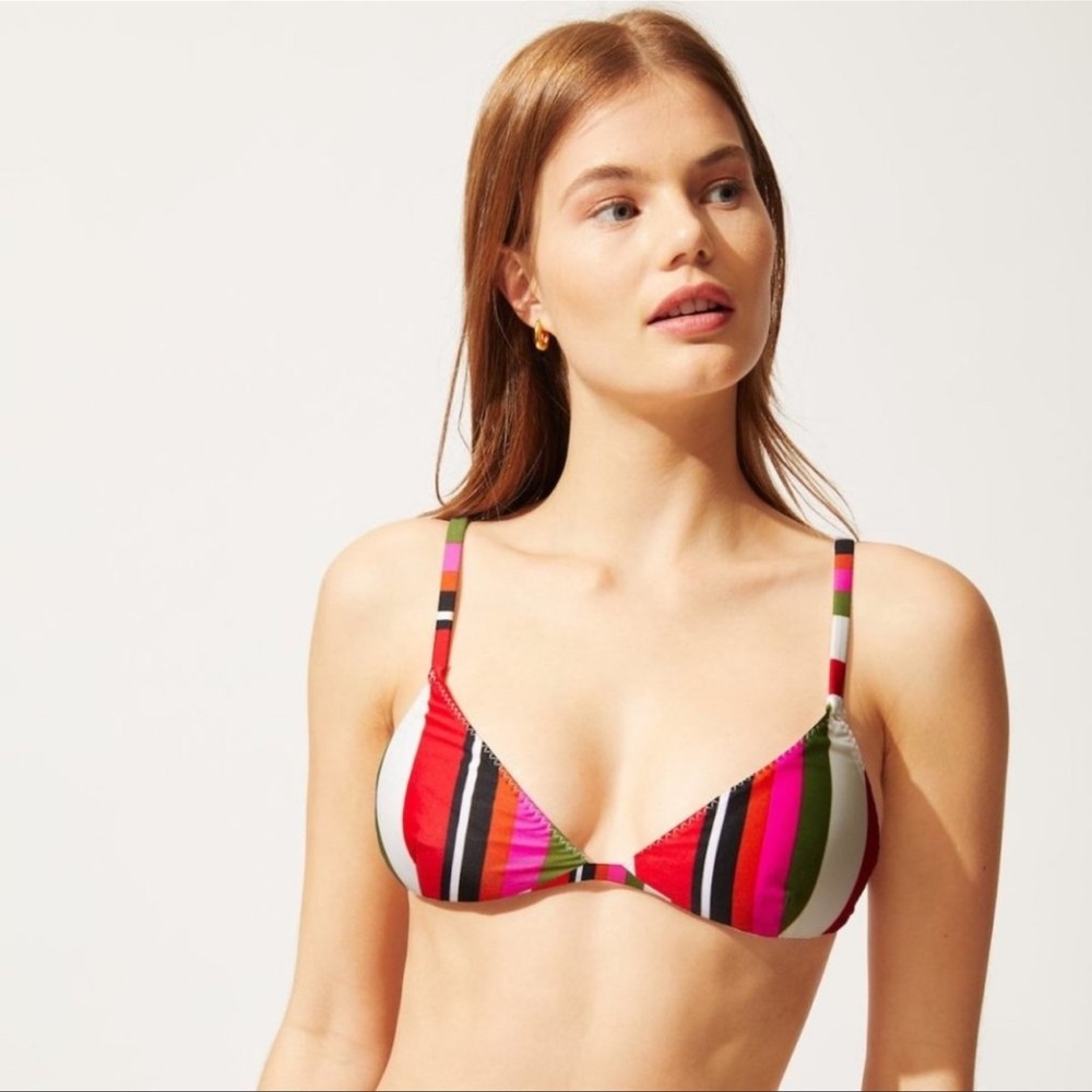 Solid & Striped The Cora Bikini Top Watermelon stripe Size Medium